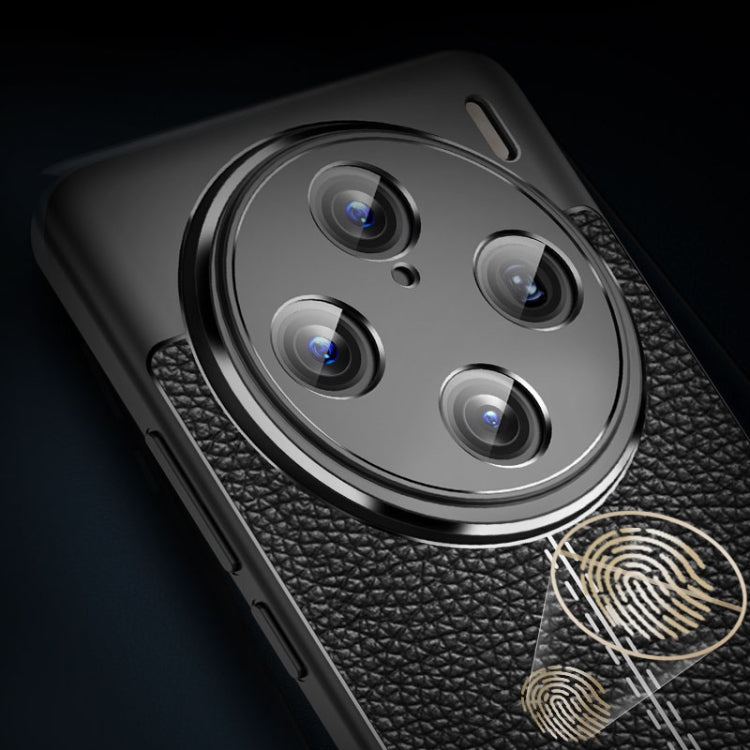 For vivo X100 Pro Litchi Texture Shockproof TPU Phone Case(Blue) - vivo Cases by imak | Online Shopping South Africa | PMC TechLife | Buy Now Pay Later Mobicred