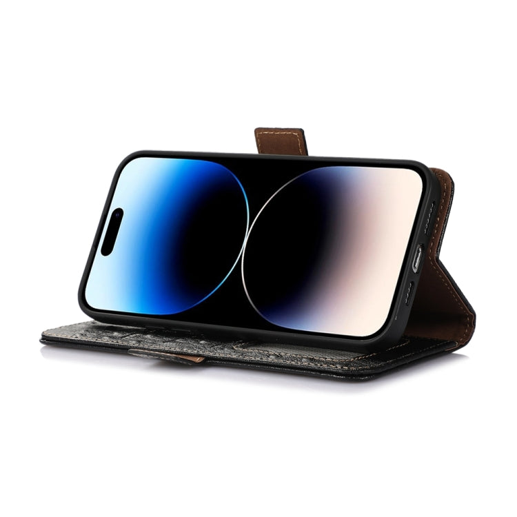 For Huawei Mate 60 Pro Ostrich Pattern Genuine Leather RFID Phone Case(Black) - Huawei Cases by PMC TechLife | Online Shopping South Africa | PMC TechLife | Buy Now Pay Later Mobicred