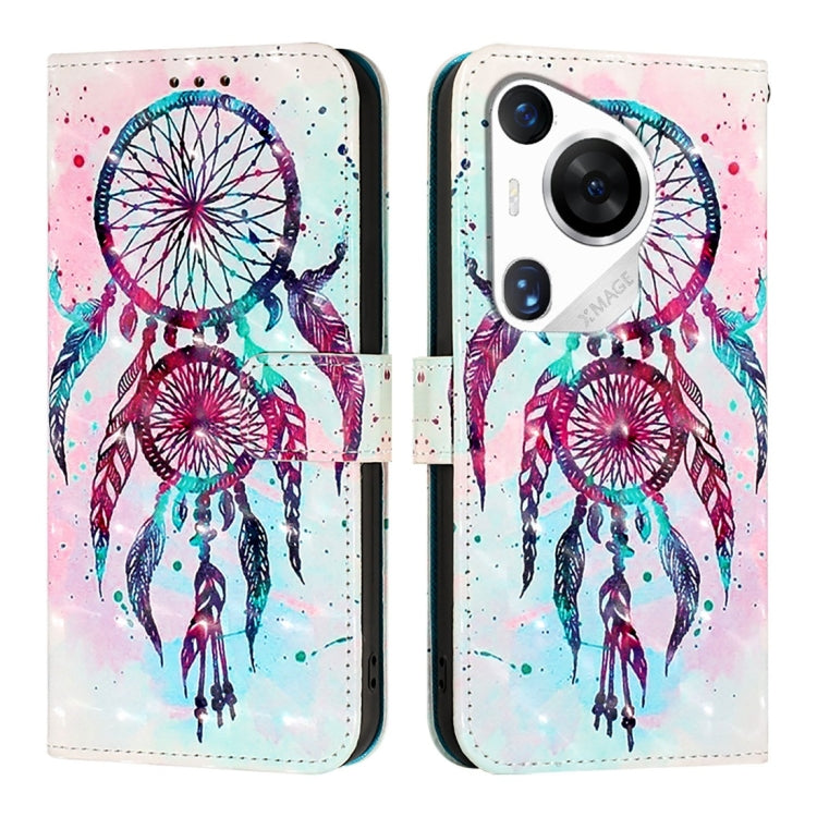 For Huawei Pura 70 Pro 3D Painting Horizontal Flip Leather Phone Case(Color Drop Wind Chimes) - Huawei Cases by PMC Jewellery | Online Shopping South Africa | PMC Jewellery | Buy Now Pay Later Mobicred