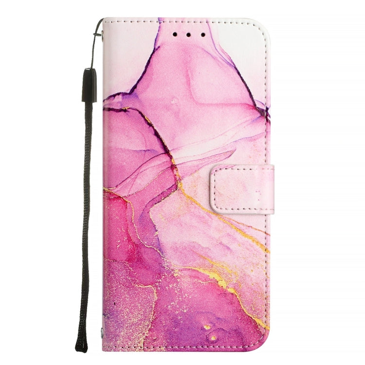 For Huawei Pura 70 PT003 Marble Pattern Flip Leather Phone Case(LS001 Pink Purple Gold) - Huawei Cases by PMC Jewellery | Online Shopping South Africa | PMC Jewellery | Buy Now Pay Later Mobicred