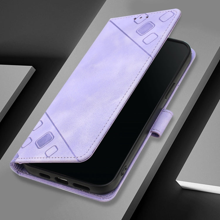 For Huawei Pura 70 Skin Feel Embossed Leather Phone Case(Light Purple) - Huawei Cases by PMC Jewellery | Online Shopping South Africa | PMC Jewellery | Buy Now Pay Later Mobicred