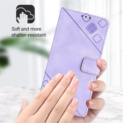 For Huawei Pura 70 Skin Feel Embossed Leather Phone Case(Light Purple) - Huawei Cases by PMC Jewellery | Online Shopping South Africa | PMC Jewellery | Buy Now Pay Later Mobicred