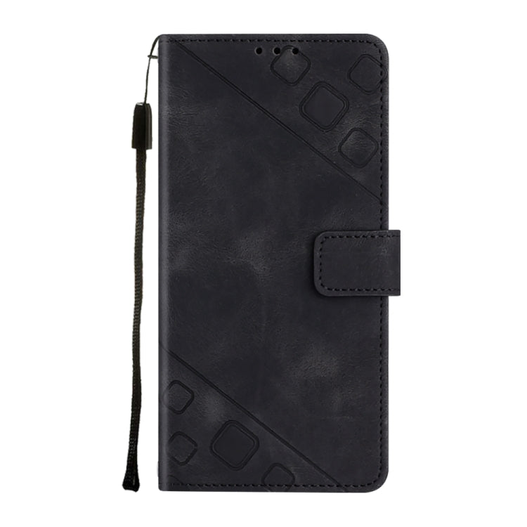 For Google Pixel 9 / 9 Pro Skin-feel Embossed Leather Phone Case(Black) - Google Cases by PMC TechLife | Online Shopping South Africa | PMC TechLife | Buy Now Pay Later Mobicred