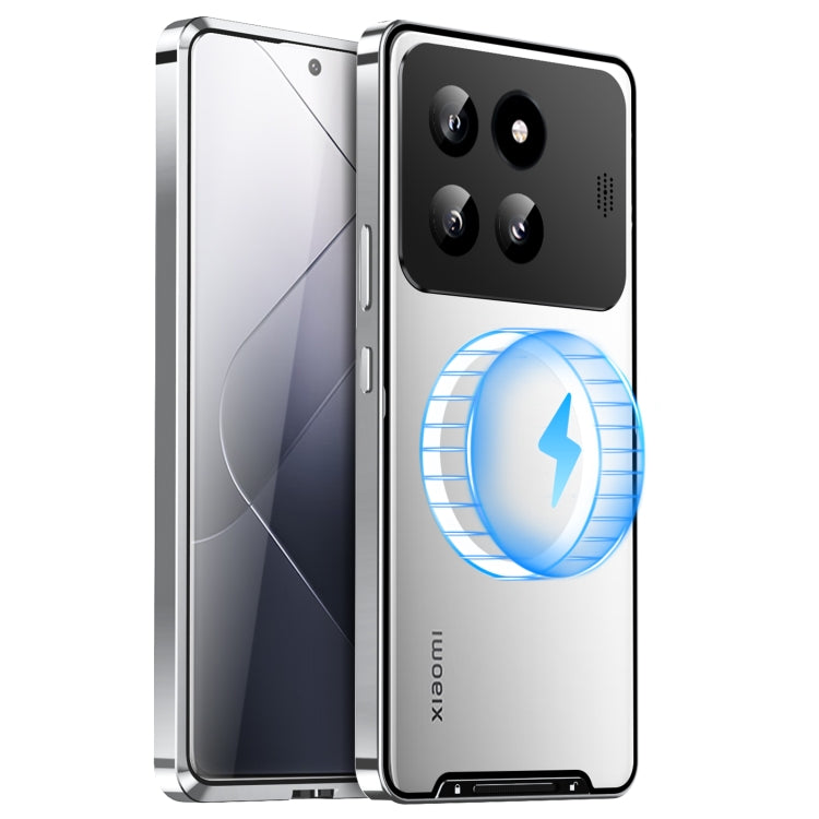 For Xiaomi 14 Pro Aromatherapy Magnetic Metal Phone Case(Silver) - free shipping - PMc TechLife - Order now!