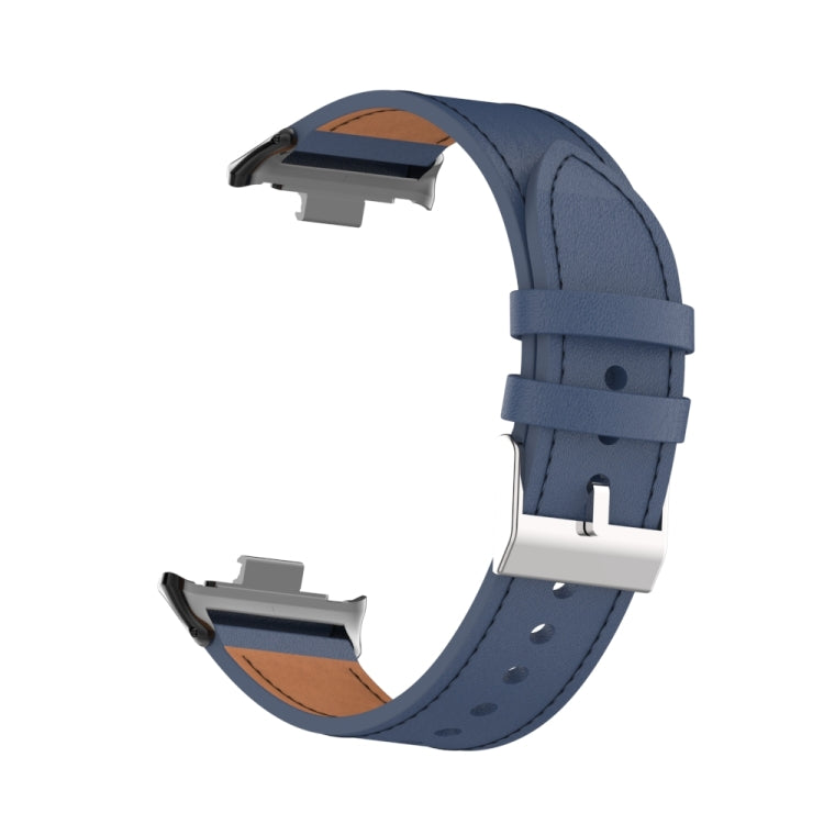 For Xiaomi Smart Band 9 Pro / 8 Pro 18mm Microfiber Sewing Leather Watch Band(Blue) - free shipping - PMc TechLife - Order now!
