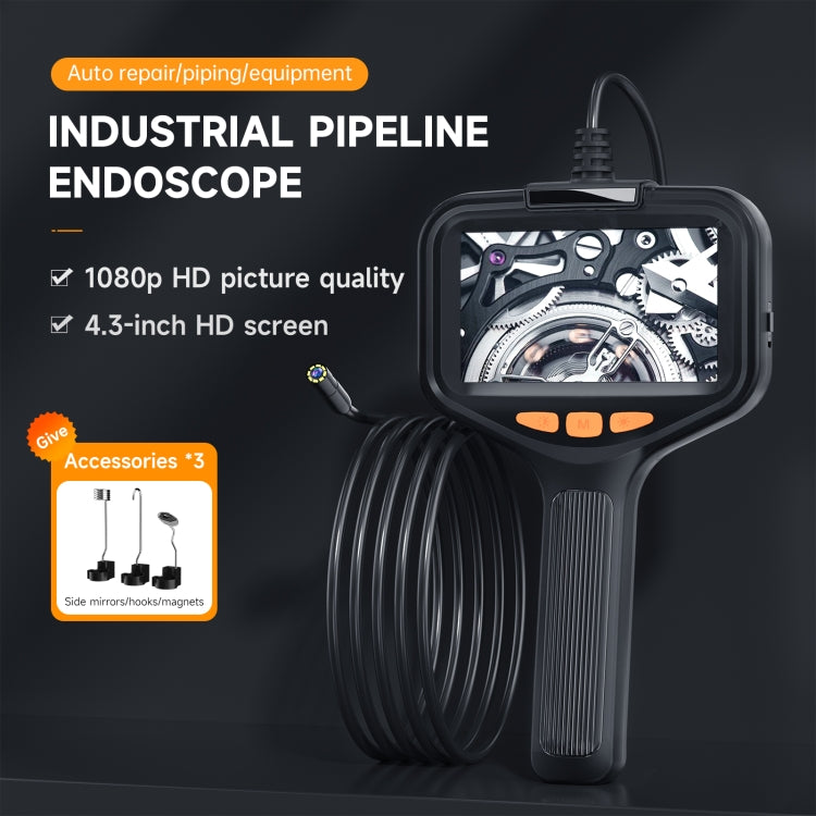 P200 5.5mm Front Lenses Integrated Industrial Pipeline Endoscope with 4.3 inch Screen, Spec:10m Tube -  by PMC Jewellery | Online Shopping South Africa | PMC Jewellery | Buy Now Pay Later Mobicred