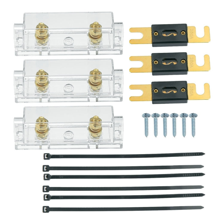 3 in 1 ANL Car Audio Modified Fuse Holder with 200A Fuse, Current:250A - Fuse by PMC TechLife | Online Shopping South Africa | PMC TechLife | Buy Now Pay Later Mobicred