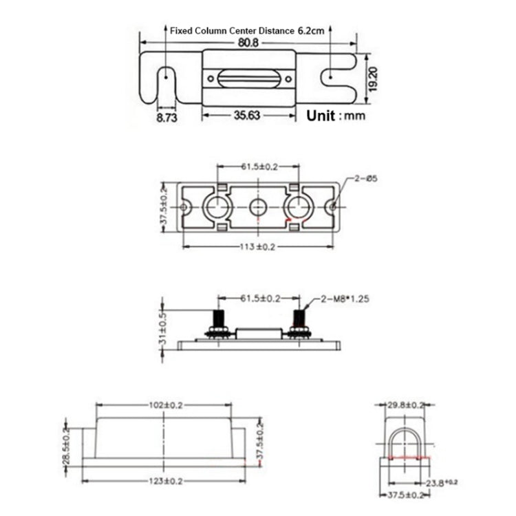 3 in 1 ANL Car Audio Modified Fuse Holder with 200A Fuse, Current:50A - Fuse by PMC TechLife | Online Shopping South Africa | PMC TechLife | Buy Now Pay Later Mobicred