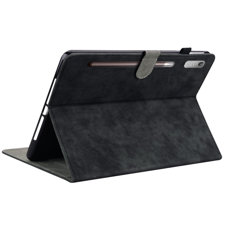 For Lenovo Tab P12 Tiger Pattern Flip Leather Tablet Case(Black) - Lenovo by PMC TechLife | Online Shopping South Africa | PMC TechLife | Buy Now Pay Later Mobicred