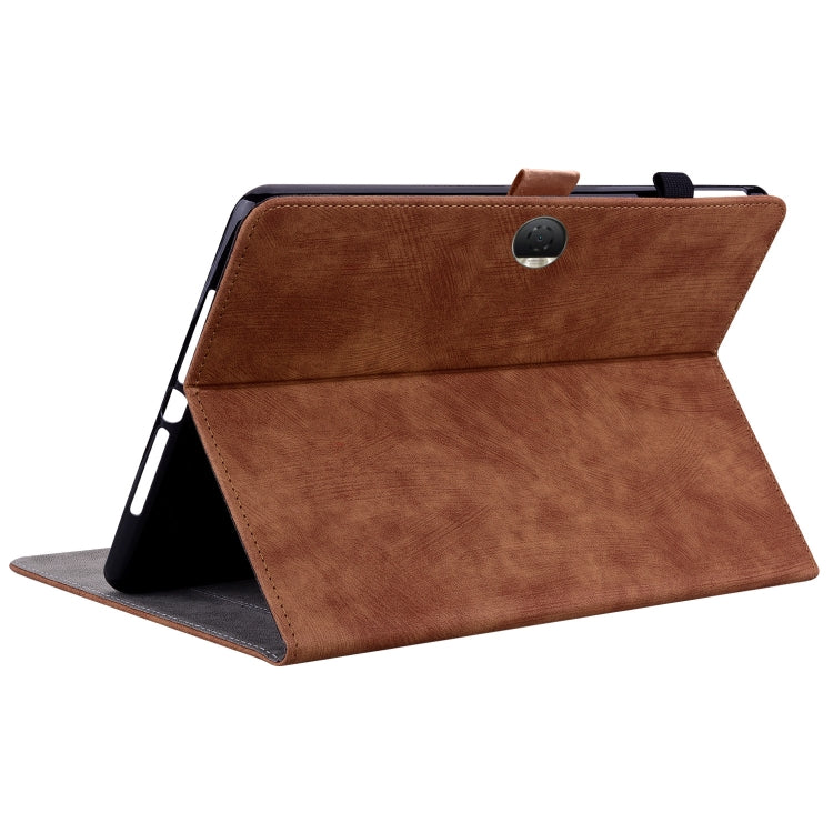 For Honor Pad 9 12.1 Embossed Tiger Pattern Leather Tablet Case(Brown) - Honor by PMC TechLife | Online Shopping South Africa | PMC TechLife | Buy Now Pay Later Mobicred