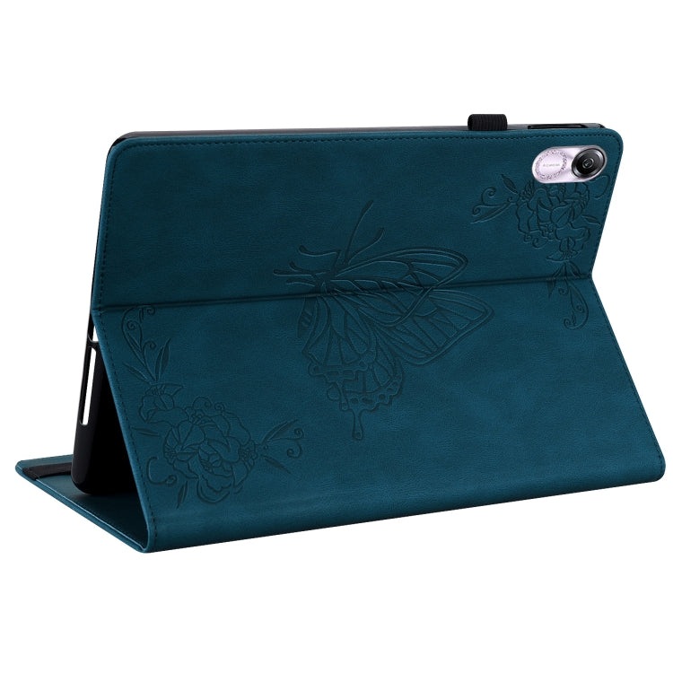 For Honor Pad X8 Pro/X9 Butterfly Flower Embossed Leather Tablet Case(Blue) - Honor by PMC TechLife | Online Shopping South Africa | PMC TechLife | Buy Now Pay Later Mobicred