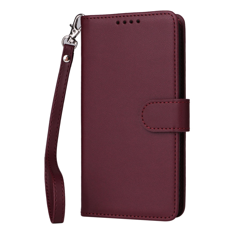 For iPhone 16 BETOPNICE BN-005 2 in 1 Detachable Imitate Genuine Leather Phone Case(Wine Red) - iPhone 16 Cases by BETOPNICE | Online Shopping South Africa | PMC Jewellery | Buy Now Pay Later Mobicred