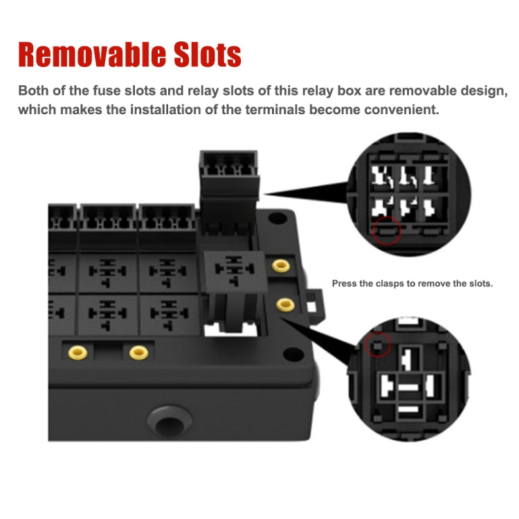 12V Car Multi-Way Relay Fuse Box 15 Way Fuse Holder - free shipping - PMC TechLife - Order now!