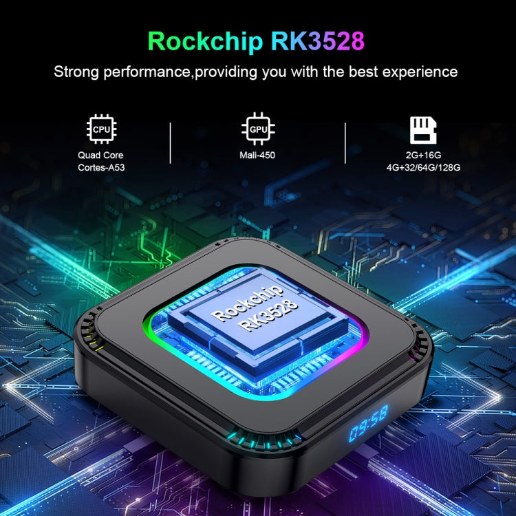 HK1 RBOX K8 8K Android 13.0 Smart TV Box with Remote Control, 2GB+16GB, RK3528 Quad-Core(EU Plug) - Others by PMC TechLife | Online Shopping South Africa | PMC TechLife | Buy Now Pay Later Mobicred