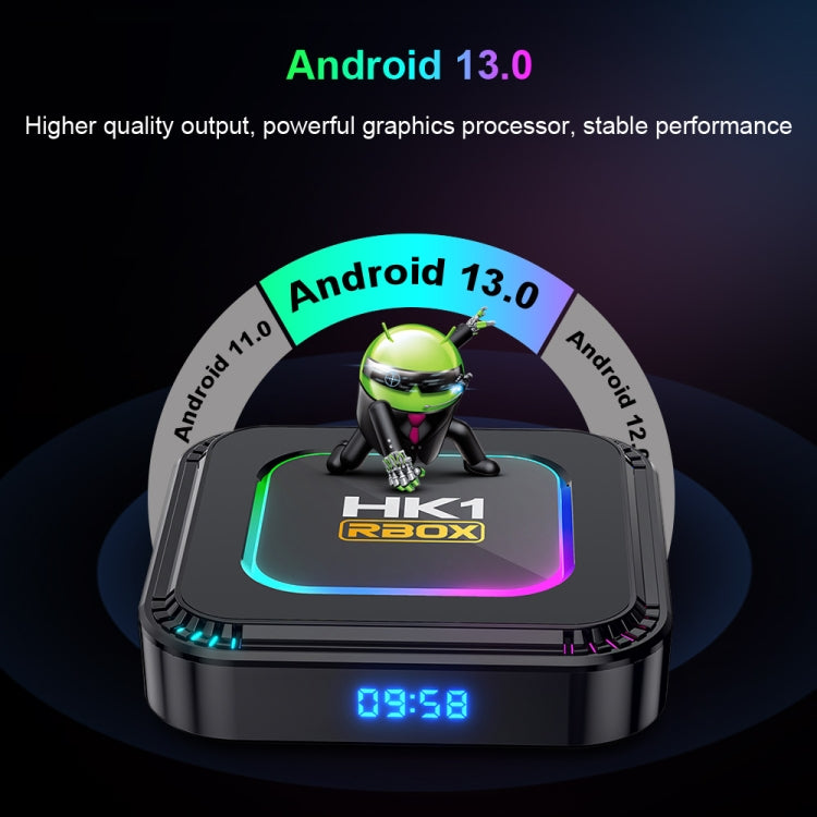 HK1 RBOX K8 8K Android 13.0 Smart TV Box with Remote Control, 4GB+32GB, RK3528 Quad-Core(US Plug) - Others by PMC TechLife | Online Shopping South Africa | PMC TechLife | Buy Now Pay Later Mobicred