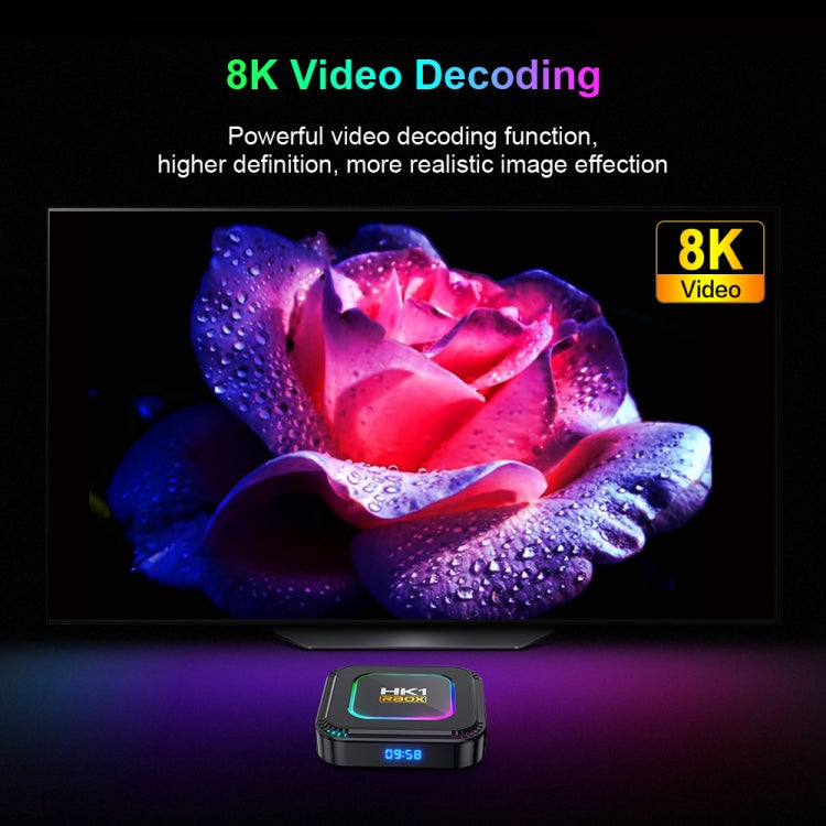 HK1 RBOX K8 8K Android 13.0 Smart TV Box with Remote Control, 2GB+16GB, RK3528 Quad-Core(EU Plug) - Others by PMC TechLife | Online Shopping South Africa | PMC TechLife | Buy Now Pay Later Mobicred