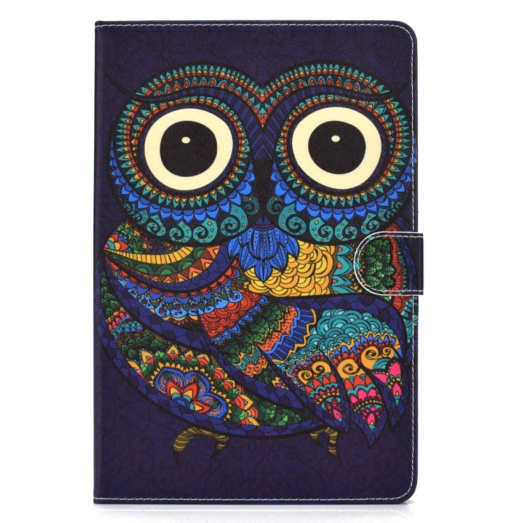 For 10 inch Universal Colored Drawing Pattern Horizontal Flip PU Leather Case with Holder & Card Slots(Owl) - 10 - 11 inch by PMC TechLife | Online Shopping South Africa | PMC TechLife | Buy Now Pay Later Mobicred