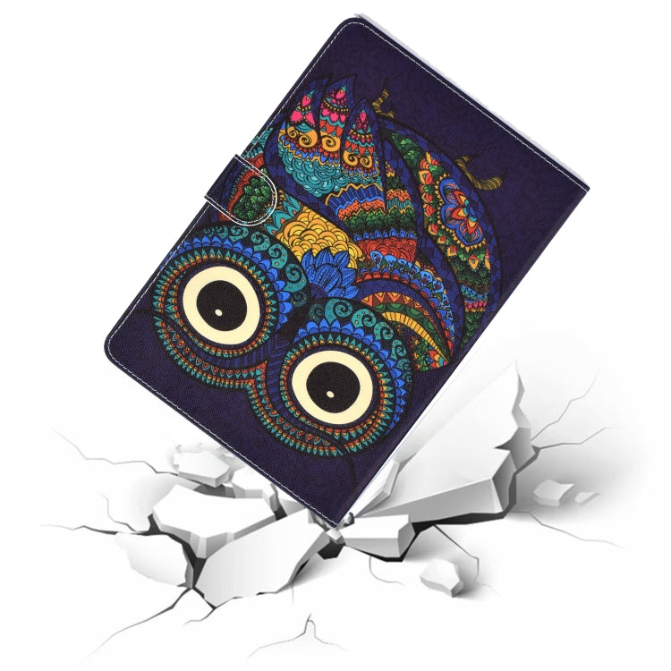 For 10 inch Universal Colored Drawing Pattern Horizontal Flip PU Leather Case with Holder & Card Slots(Owl) - 10 - 11 inch by PMC TechLife | Online Shopping South Africa | PMC TechLife | Buy Now Pay Later Mobicred