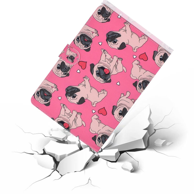 For 10 inch Universal Colored Drawing Pattern Horizontal Flip PU Leather Case with Holder & Card Slots(Love Dog) - 10 - 11 inch by PMC TechLife | Online Shopping South Africa | PMC TechLife | Buy Now Pay Later Mobicred