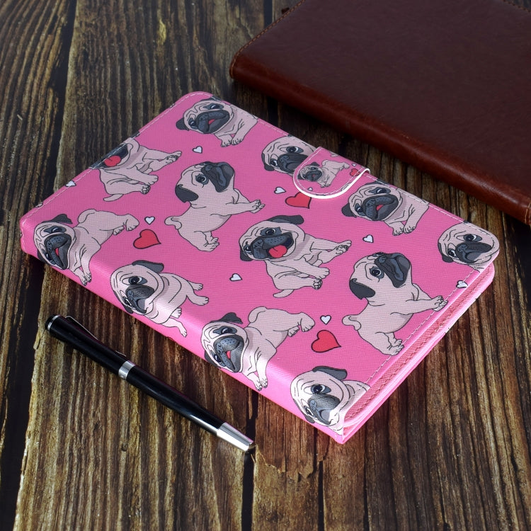 For 10 inch Universal Colored Drawing Pattern Horizontal Flip PU Leather Case with Holder & Card Slots(Love Dog) - 10 - 11 inch by PMC TechLife | Online Shopping South Africa | PMC TechLife | Buy Now Pay Later Mobicred