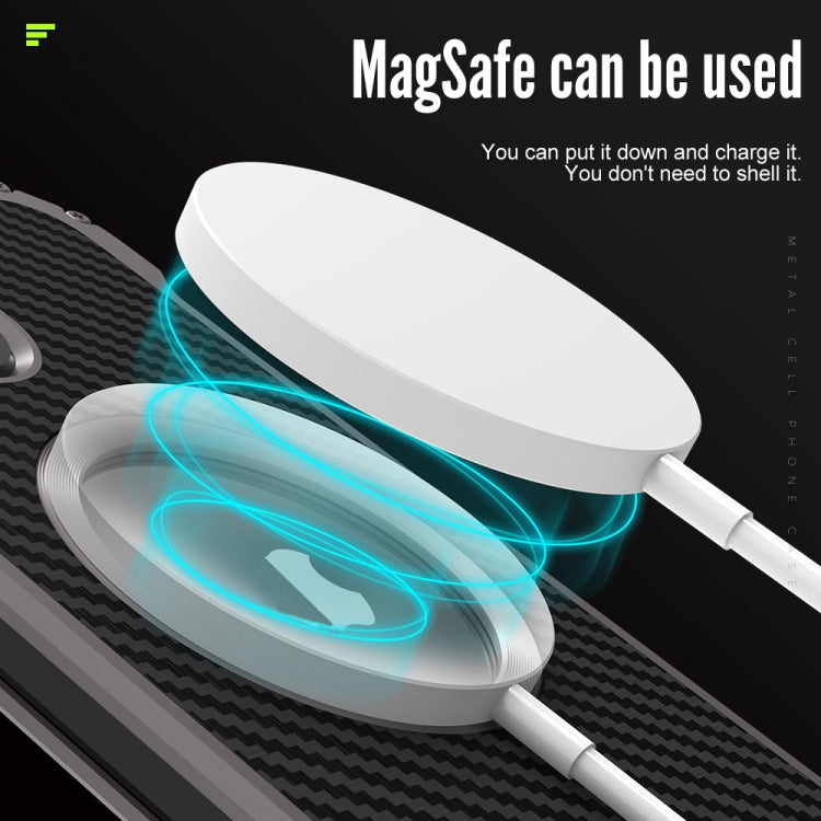 For iPhone 15 Plus R-JUST RJ51 Hollow MagSafe Magnetic Metal Phone Case(Space Grey) - free shipping - PMC TechLife - Order now!