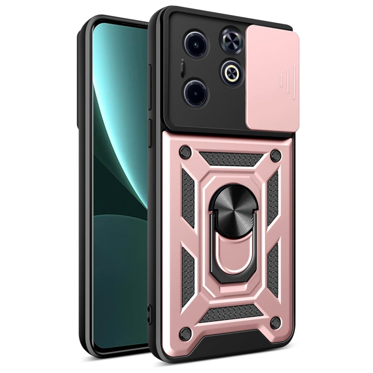 For Infinix Hot 40i / Smart 8 Sliding Camera Cover Design TPU+PC Phone Case(Rose Gold) - Infinix Cases by PMC Jewellery | Online Shopping South Africa | PMC Jewellery | Buy Now Pay Later Mobicred