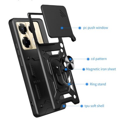 For Infinix Note 40 Pro/40 Pro+ 5G Sliding Camera Cover Design TPU+PC Phone Case(Black) - Infinix Cases by PMC Jewellery | Online Shopping South Africa | PMC Jewellery | Buy Now Pay Later Mobicred