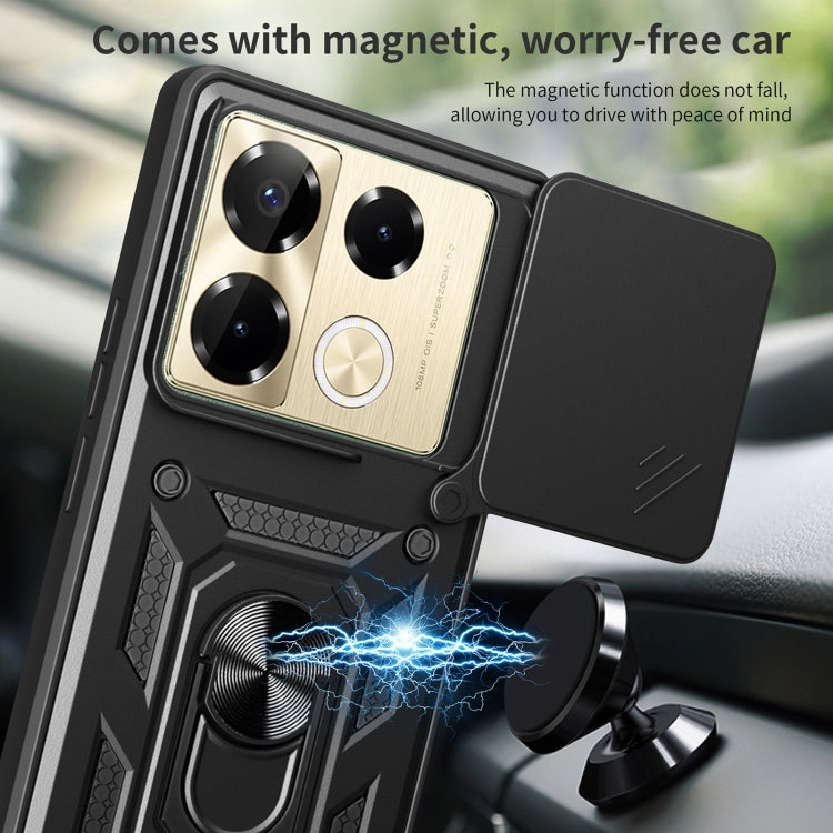 For Infinix Note 40 Pro/40 Pro+ 5G Sliding Camera Cover Design TPU+PC Phone Case(Black) - Infinix Cases by PMC Jewellery | Online Shopping South Africa | PMC Jewellery | Buy Now Pay Later Mobicred