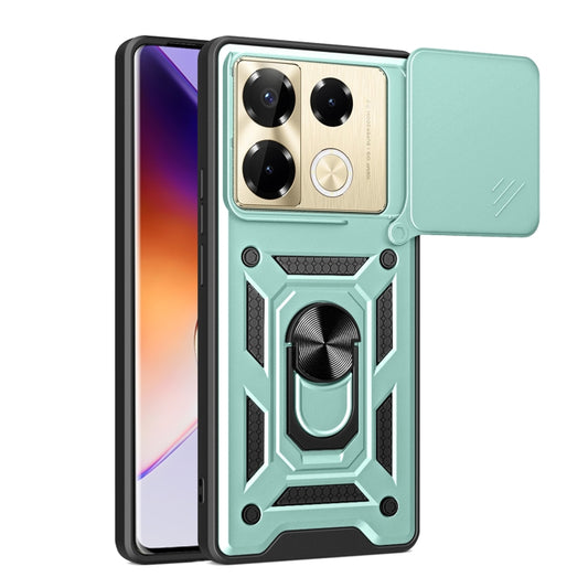 For Infinix Note 40 Pro/40 Pro+ 5G Sliding Camera Cover Design TPU+PC Phone Case(Green) - Infinix Cases by PMC Jewellery | Online Shopping South Africa | PMC Jewellery | Buy Now Pay Later Mobicred