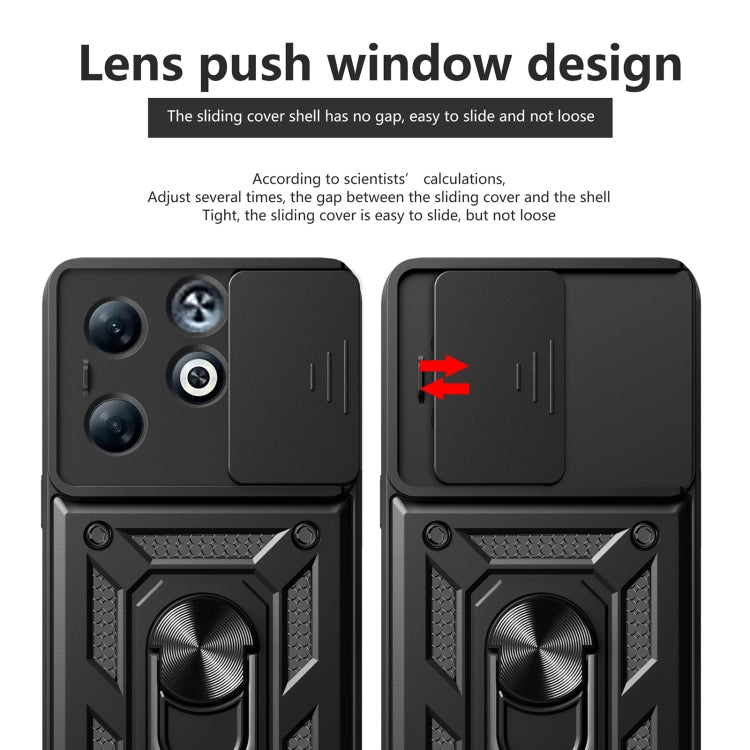 For Infinix Smart 8 Plus / 8 Pro Sliding Camera Cover Design TPU+PC Phone Case(Silver) - Infinix Cases by PMC TechLife | Online Shopping South Africa | PMC TechLife | Buy Now Pay Later Mobicred
