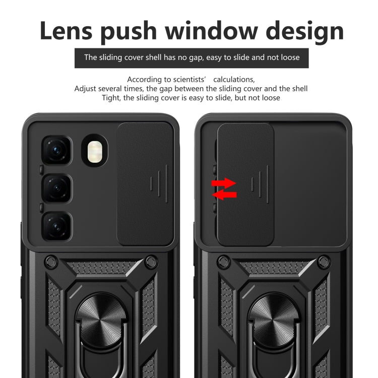 For Infinix Hot 50 4G Sliding Camera Cover Design TPU+PC Phone Case(Blue) - free shipping - PMC TechLife - Order now!