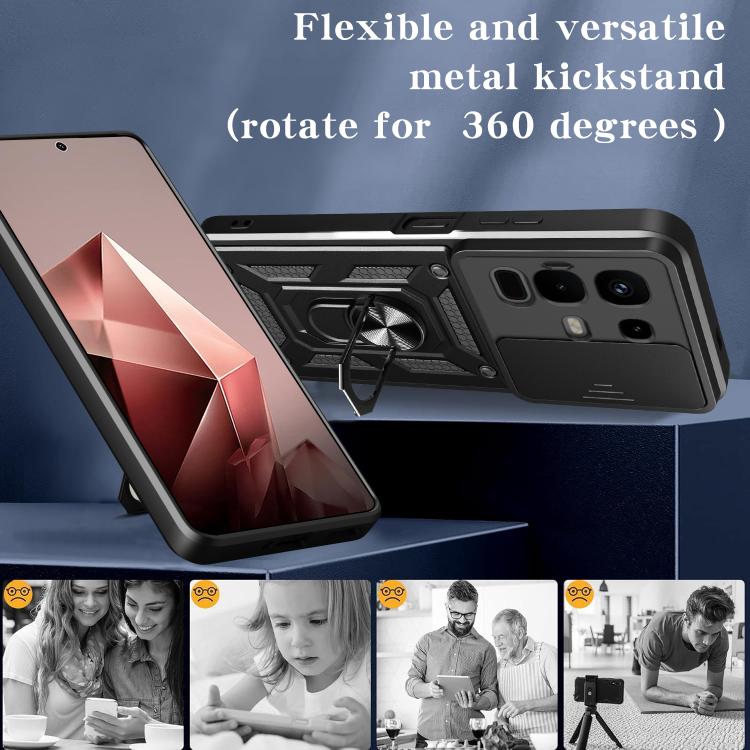 For Infinix Note 50x Sliding Camera Cover Design TPU+PC Phone Case(Silver) - free shipping - PMC TechLife - Order now!