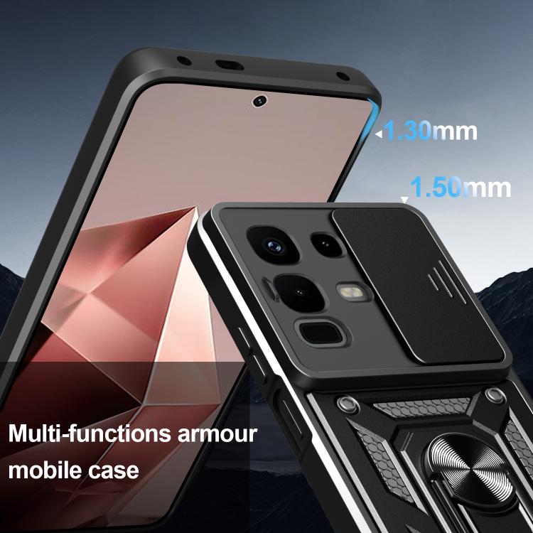 For Infinix Note 50x Sliding Camera Cover Design TPU+PC Phone Case(Silver) - free shipping - PMC TechLife - Order now!