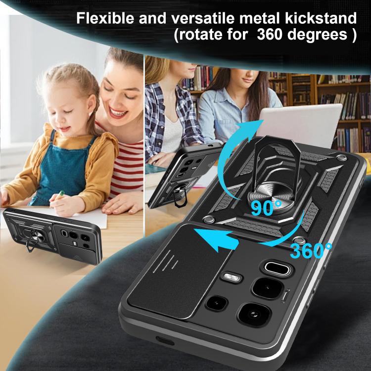 For Infinix Note 50s Sliding Camera Cover Design TPU+PC Phone Case(Blue) - free shipping - PMC TechLife - Order now!
