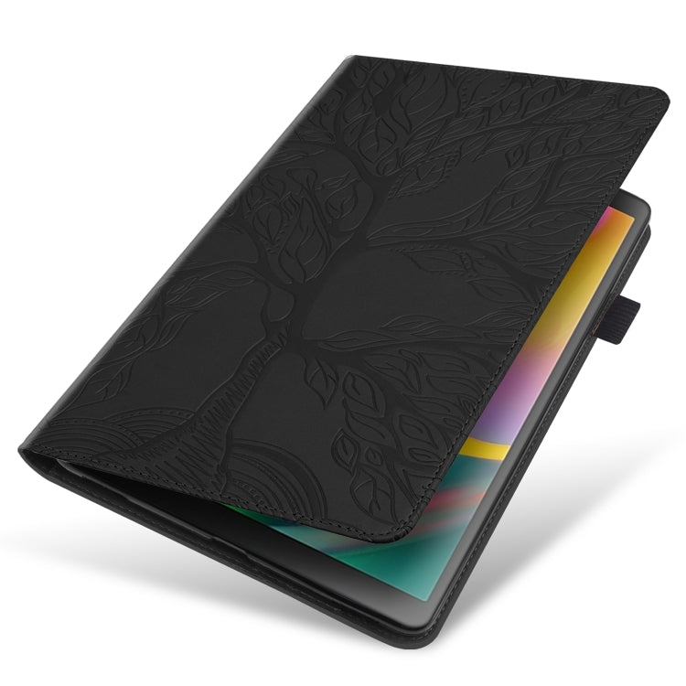For Honor Pad 9 Tree Life Series Embossed Leather Tablet Case(Black) - Honor by PMC TechLife | Online Shopping South Africa | PMC TechLife | Buy Now Pay Later Mobicred