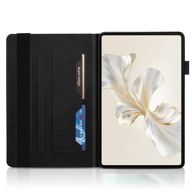 For Honor Pad 9 Tree Life Series Embossed Leather Tablet Case(Black) - Honor by PMC TechLife | Online Shopping South Africa | PMC TechLife | Buy Now Pay Later Mobicred