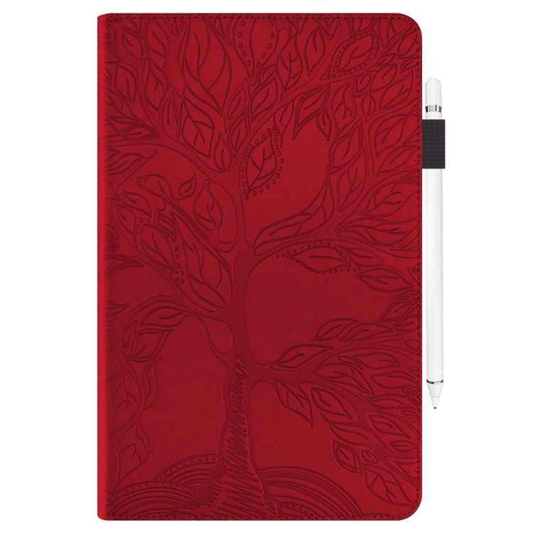 For Honor Pad X8a Tree Life Series Embossed Leather Tablet Case(Red) - Honor by PMC TechLife | Online Shopping South Africa | PMC TechLife | Buy Now Pay Later Mobicred