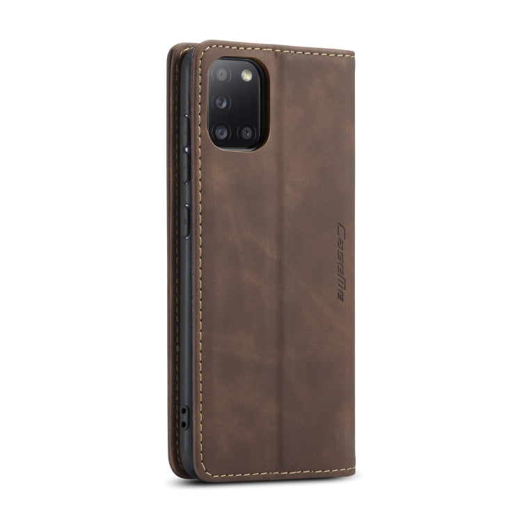 For Samsung Galaxy A31 CaseMe-013 Multifunctional Retro Frosted Horizontal Flip Leather Case with Card Slot & Holder & Wallet(Coffee) - Galaxy Phone Cases by CaseMe | Online Shopping South Africa | PMC Jewellery | Buy Now Pay Later Mobicred