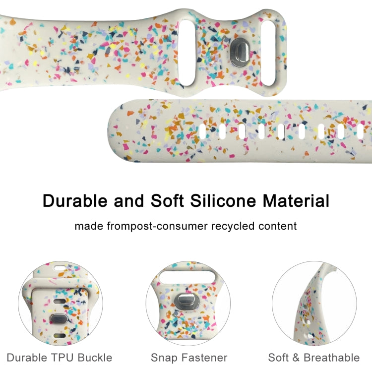 For Apple Watch Serie 4 40mm Floral Silicone Watch Band(Starlight) - Watch Bands by PMC TechLife | Online Shopping South Africa | PMC TechLife