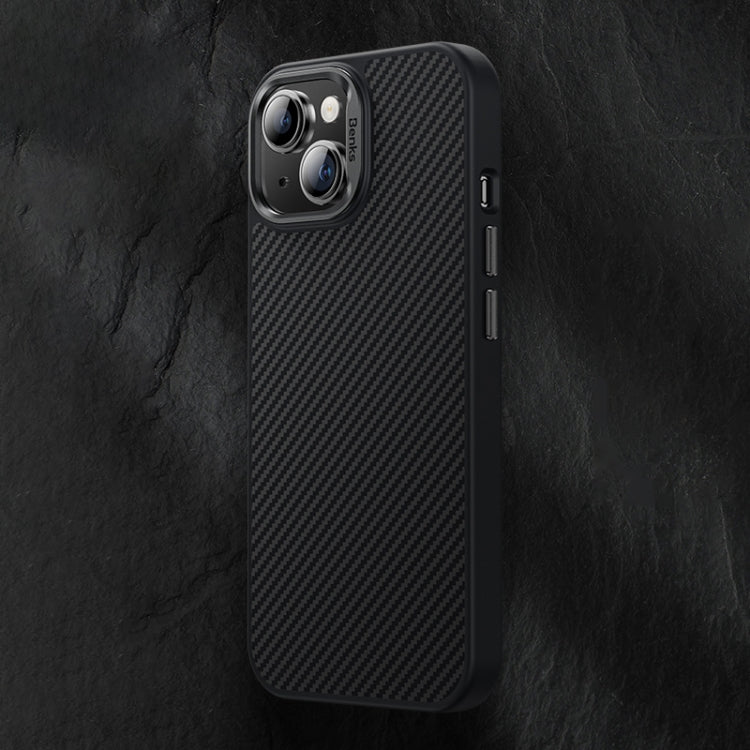 For iPhone 15 Plus Benks 600D MagSafe Kevlar Carbon Fiber Shockproof Phone Case(Black) - iPhone 15 Plus Cases by Benks | Online Shopping South Africa | PMC Jewellery | Buy Now Pay Later Mobicred