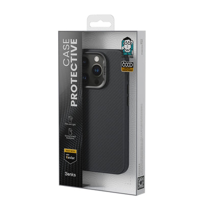 For iPhone 15 Plus Benks 600D MagSafe Kevlar Carbon Fiber Shockproof Phone Case(Black) - iPhone 15 Plus Cases by Benks | Online Shopping South Africa | PMC Jewellery | Buy Now Pay Later Mobicred