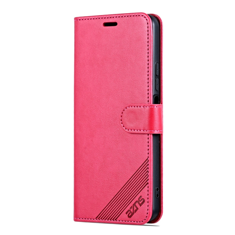 For Xiaomi Poco C65/Redmi 13C AZNS Sheepskin Texture Flip Leather Phone Case(Red) - Xiaomi Cases by AZNS | Online Shopping South Africa | PMC Jewellery | Buy Now Pay Later Mobicred