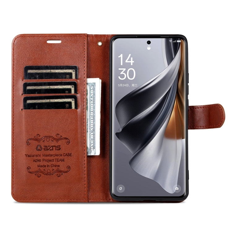 For Xiaomi Redmi K70E AZNS Sheepskin Texture Flip Leather Phone Case(Brown) - K70E Cases by AZNS | Online Shopping South Africa | PMC TechLife | Buy Now Pay Later Mobicred