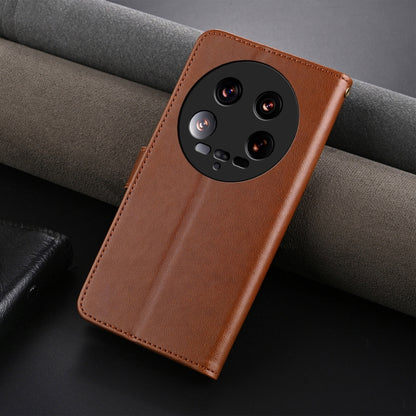 For Xiaomi 14 Ultra AZNS Sheepskin Texture Flip Leather Phone Case(Brown) - 14 Ultra Cases by AZNS | Online Shopping South Africa | PMC Jewellery | Buy Now Pay Later Mobicred