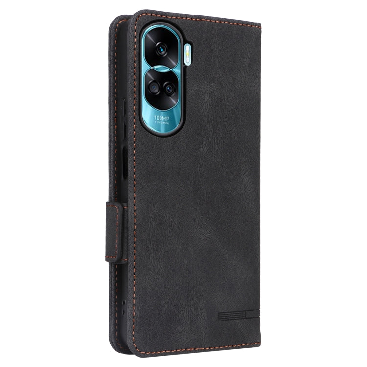 For Honor X50i / 90 Lite Magnetic Clasp Flip Leather Phone Case(Black) - Motorola Cases by PMC Jewellery | Online Shopping South Africa | PMC Jewellery