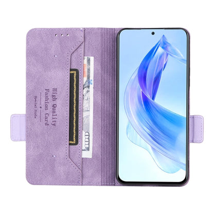 For Honor X50i / 90 Lite Magnetic Clasp Flip Leather Phone Case(Purple) - Motorola Cases by PMC Jewellery | Online Shopping South Africa | PMC Jewellery