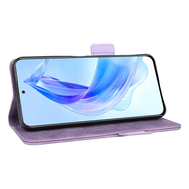 For Honor X50i / 90 Lite Magnetic Clasp Flip Leather Phone Case(Purple) - Motorola Cases by PMC Jewellery | Online Shopping South Africa | PMC Jewellery