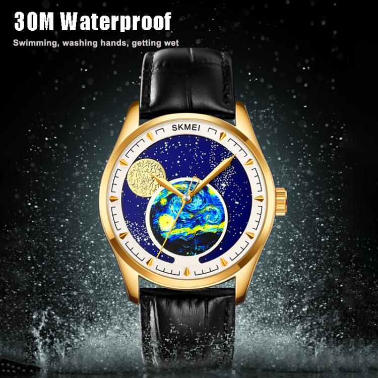 SKMEI 2115 Multifunctional Men Outdoor 30M Waterproof Moon Phase Quartz Watch(Silver) - free shipping - PMC TechLife - Order now!