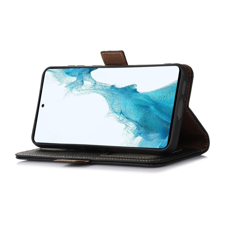 For Huawei Mate 60 Side-Magnetic TJ Genuine Leather RFID Phone Case(Black) - Huawei Cases by PMC TechLife | Online Shopping South Africa | PMC TechLife | Buy Now Pay Later Mobicred