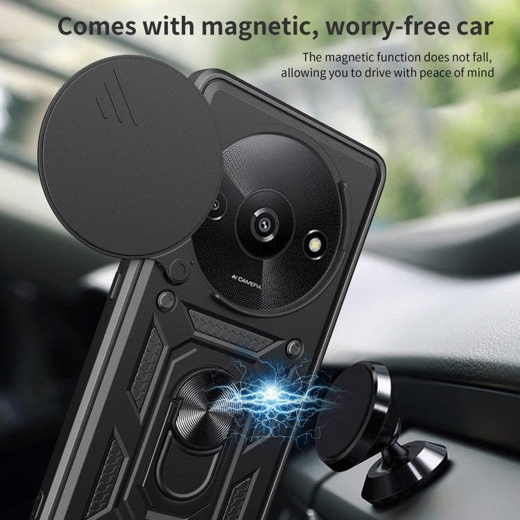 For Xiaomi Redmi A3 Sliding Camera Cover Design TPU Hybrid PC Phone Case(Blue) - Xiaomi Cases by PMC TechLife | Online Shopping South Africa | PMC TechLife | Buy Now Pay Later Mobicred